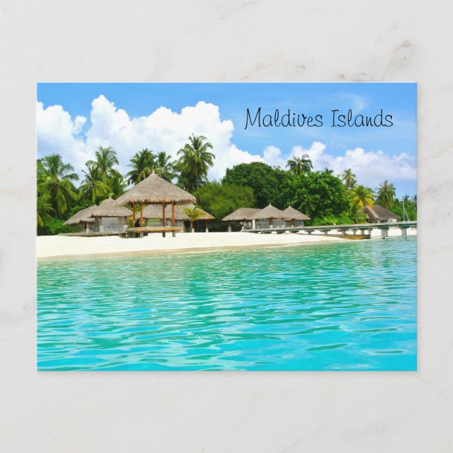 Carte Postale Belles îles Maldives (Devant)