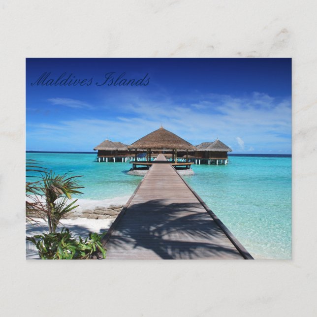 Carte Postale Belles îles Maldives (Devant)
