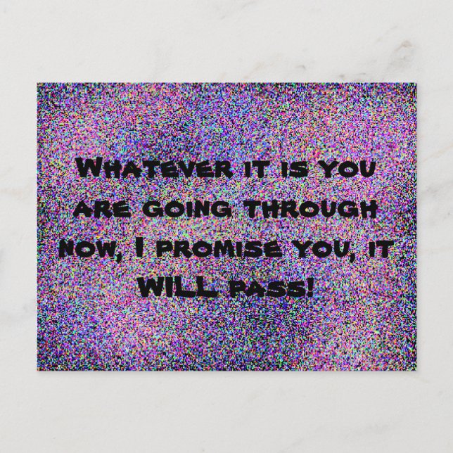 Carte Postale Belles paroles d'encouragement pourpre (Devant)