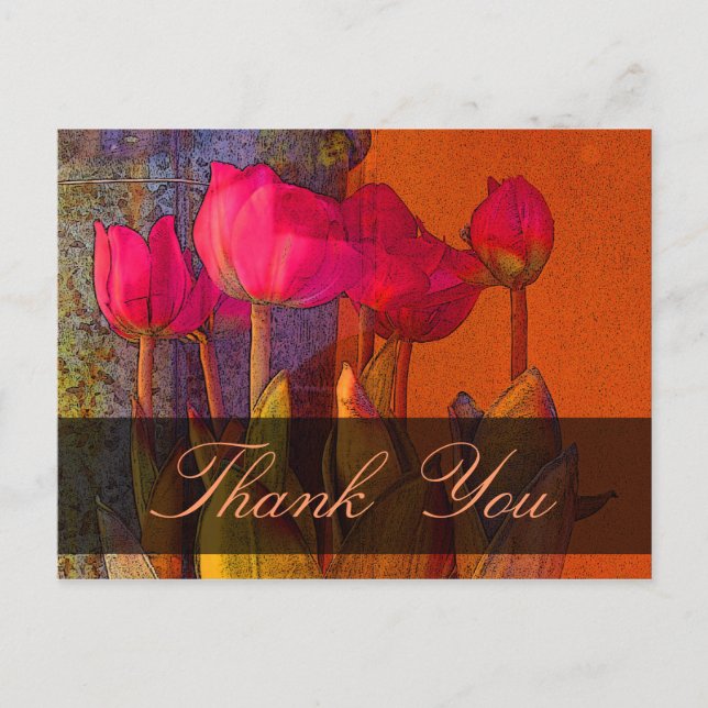Carte Postale Belles tulipes de Merci (Devant)