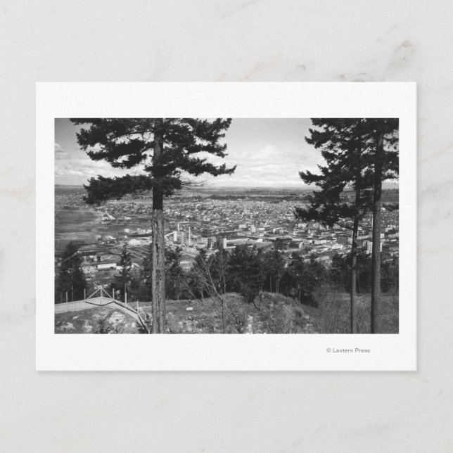 Carte Postale Bellingham, WA Vue de la ville depuis Sehome Hill (Devant)