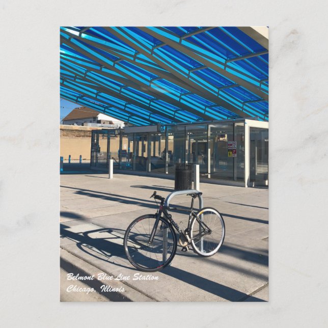 Carte postale Belmont Blue Line Chicago (Devant)