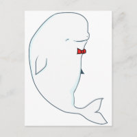 béluga de kawaii avec cravate rouge