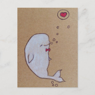 Carte Postale beluga élégant