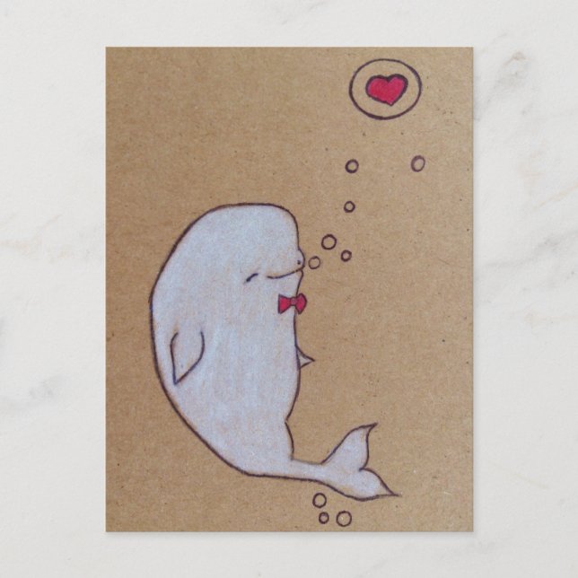 Carte Postale beluga élégant (Devant)