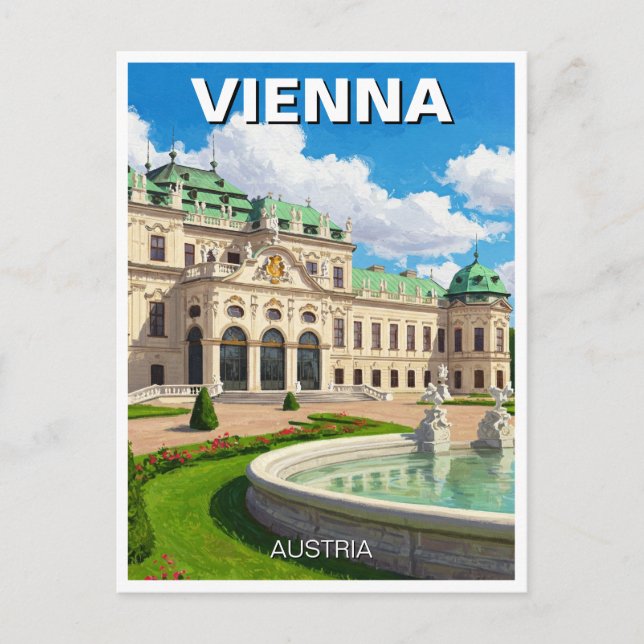Carte Postale Belvedere Vienne Autriche Voyage (Devant)