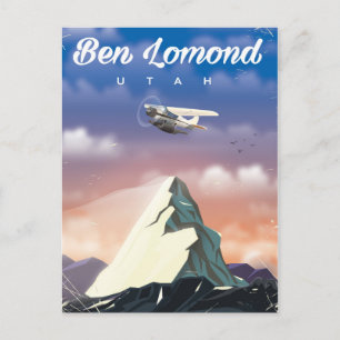 Carte Postale Ben Lomond, affiche de voyage de l'Utah