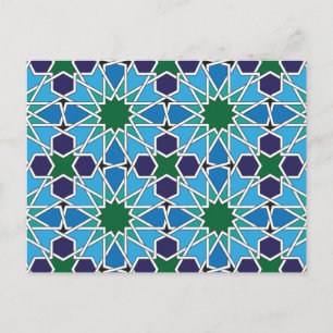 Carte Postale Ben Yusuf Madrasa Modèle géométrique 10
