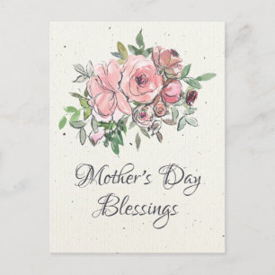 Carte Postale Bénédiction de la fête des mères Bible Verse Flora