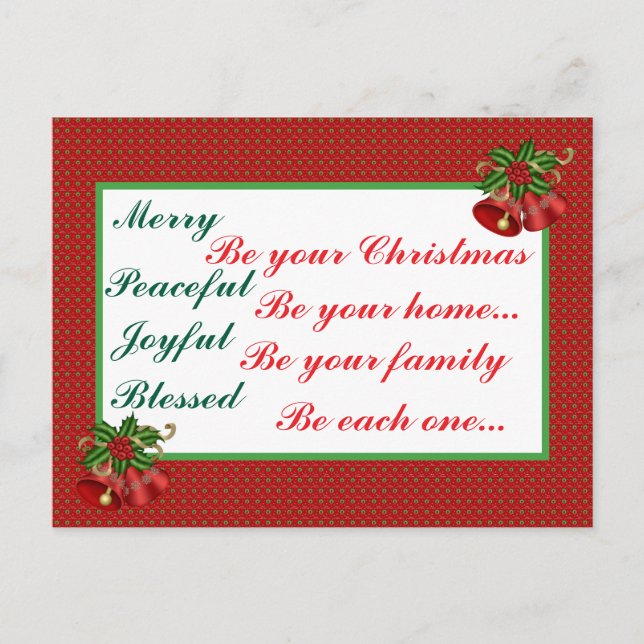 Carte Postale Bénédiction de Noël (Devant)