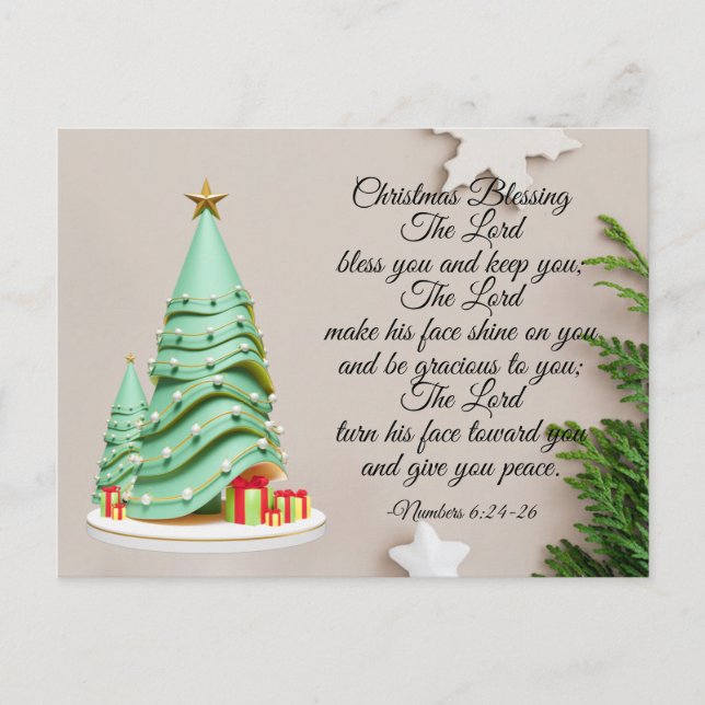 Carte postale Bénédiction de Noël (Devant)