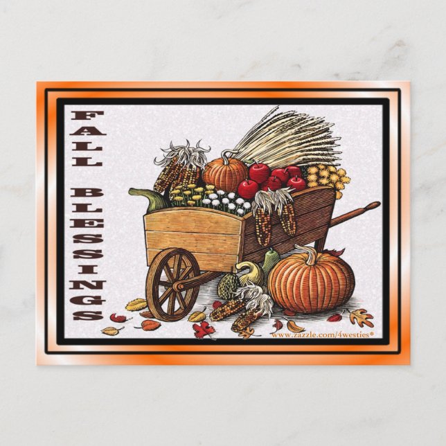 Carte Postale Bénédiction de récolte d'automne (Devant)