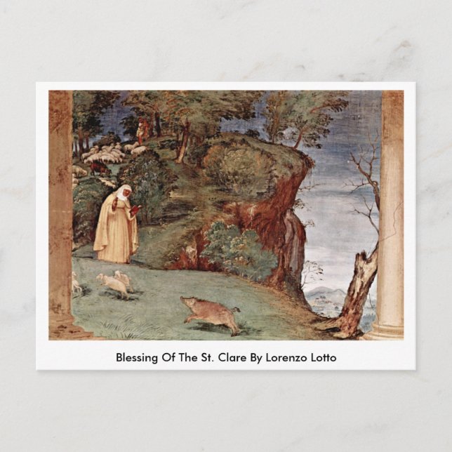 Carte Postale Bénédiction De St. Clare Par Lorenzo Lotto (Devant)