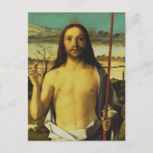 Carte Postale Bénédiction du Christ par Giovanni Bellini