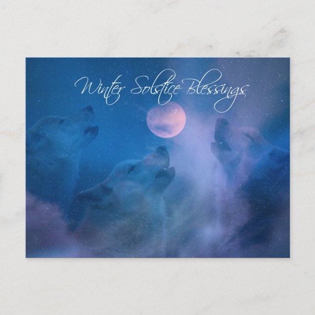 Carte Postale Bénédiction solstice d'hiver Wolf (Devant)