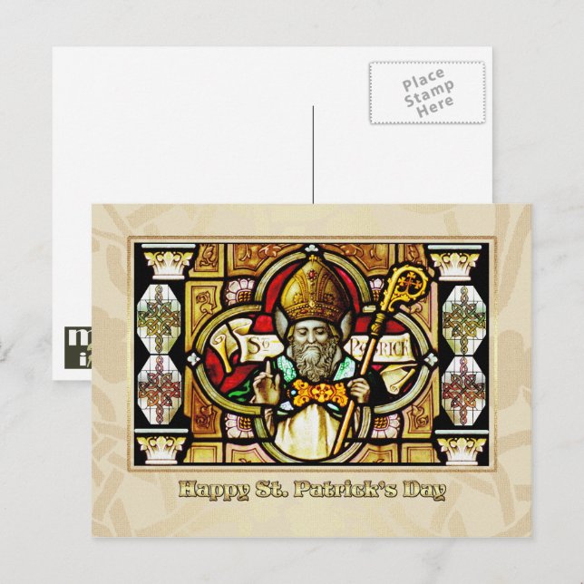 Carte Postale Bénédictions de la Saint-Patrick Religieuses (Devant / Derrière)