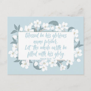 Carte Postale Béni Soit Son Nom Psalm Christian Verse Pretty