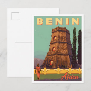 Carte Postale Bénin Afrique Voyage Vintage 