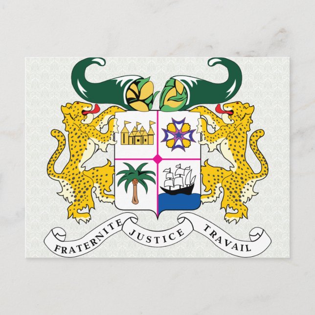 Carte Postale Bénin Détail des armoiries (Devant)
