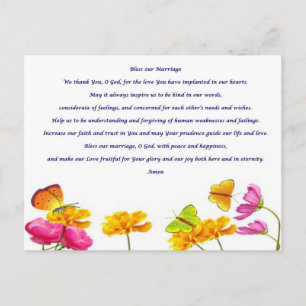 Carte Postale Bénissez notre prière de mariage