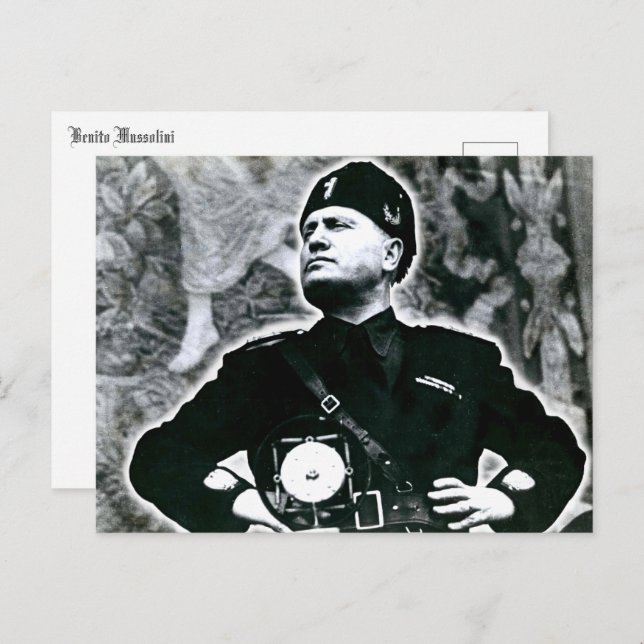 Carte Postale Benito Mussolini (Devant / Derrière)