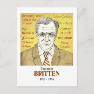 Carte postale Benjamin Britten