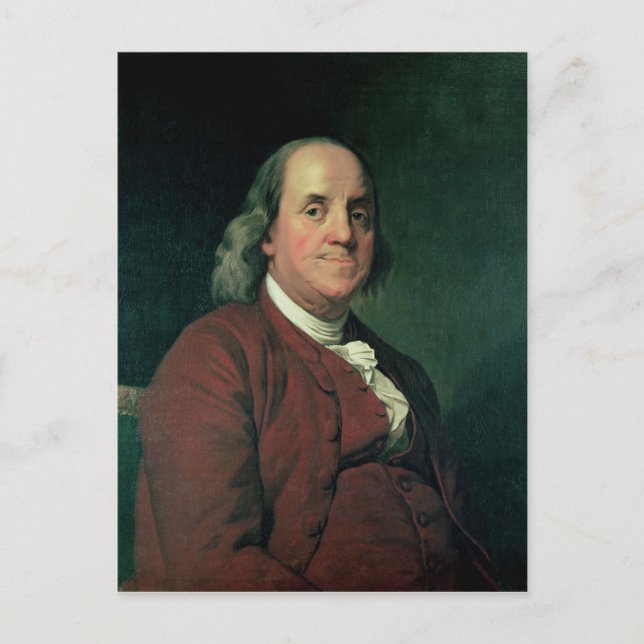 Carte Postale Benjamin Franklin, 1782 (Devant)