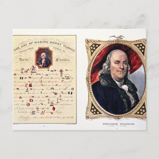Carte Postale Benjamin Franklin 1847 (Devant)