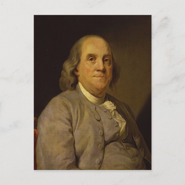 Carte Postale Benjamin Franklin par Joseph-Siffred Duplessis (Devant)