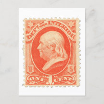 Benjamin Franklin Un Cent États-Unis Timbre