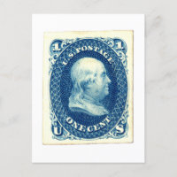 Benjamin Franklin Un Cent États-Unis Timbre