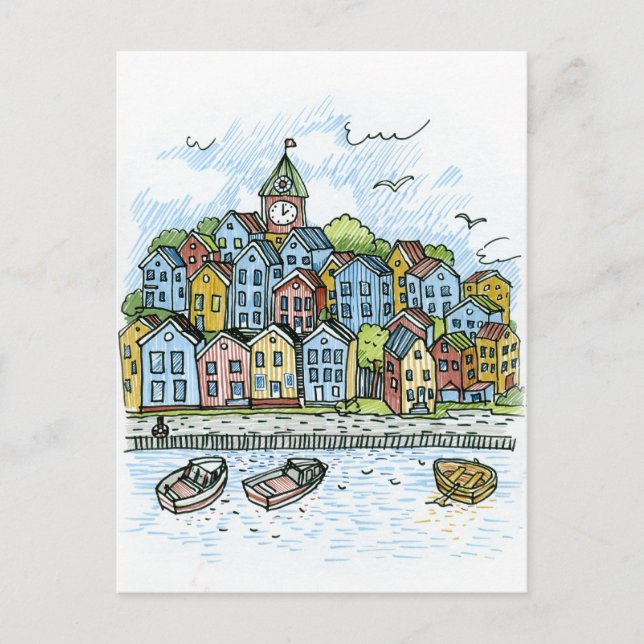 Carte Postale Bergen (Devant)