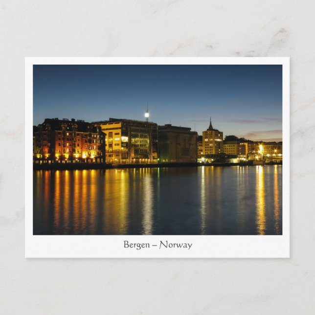 Carte Postale Bergen Norvège (Devant)