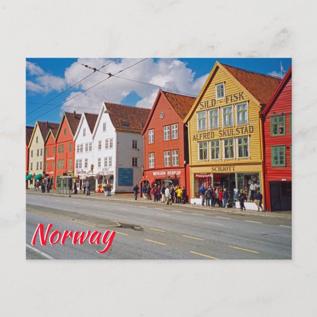Carte Postale Bergen, Norvège (Devant)