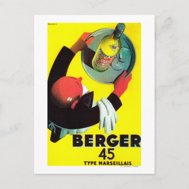 Carte Postale Berger 45 PosterEurope Vintage (Devant)
