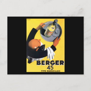 Carte Postale Berger 45 type maseillais rétro poster vintage