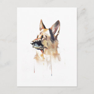 Carte postale Berger Allemand, Cadeau amateur de c