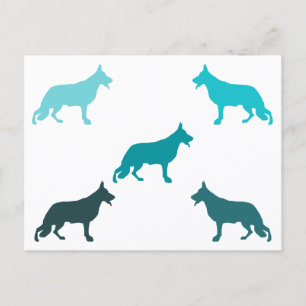 Carte Postale Berger allemand motif minimal essence 