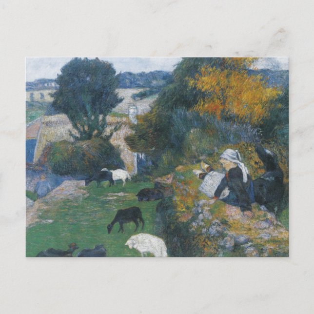Carte Postale Berger breton par Paul Gauguin (Devant)