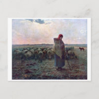 Bergère avec son troupeau, Jean-François Millet