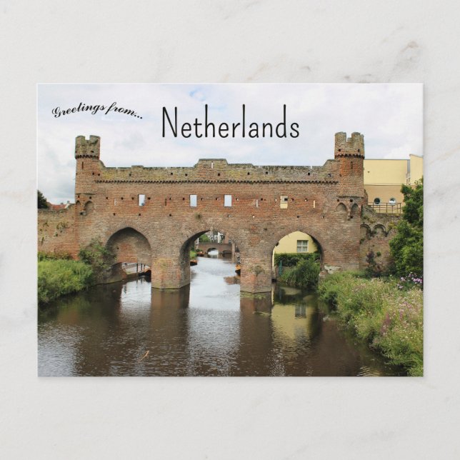 Carte Postale Berkel Gate Zutphen Netherlands (Devant)