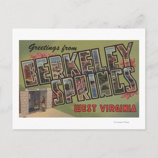 Carte Postale Berkeley Springs, Virginie-Occidentale (Devant)