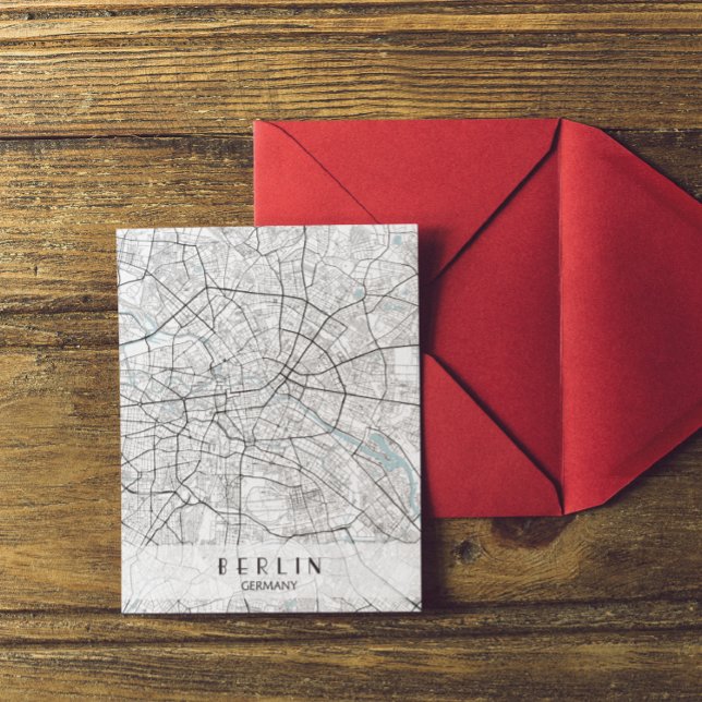 Carte postale Berlin Allemagne (Berlin City Map)
