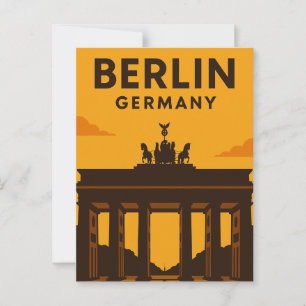 Carte Postale Berlin Allemagne Branden Travel Art Vintage