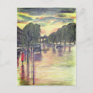 Carte Postale Berlin Allemagne Brandenburger Tor Gate Card