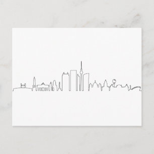 Carte Postale BERLIN Allemagne Capitale Ville Skyline Silhouette