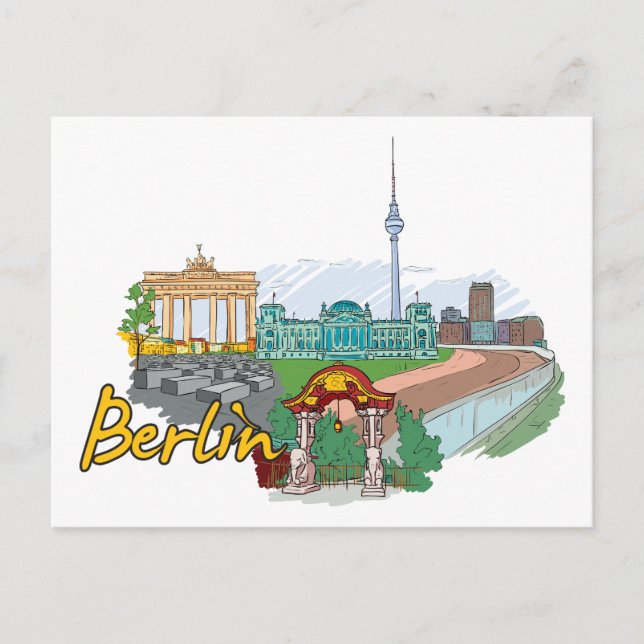 Carte Postale Berlin Allemagne Célèbre ville (Devant)