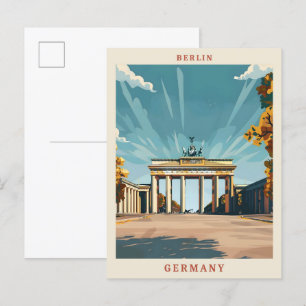 Carte Postale Berlin Allemagne Élégant Vintage voyage