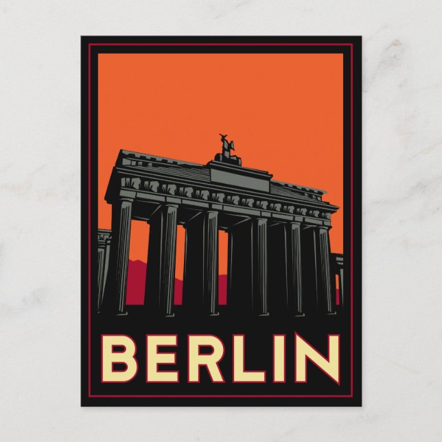 Carte Postale berlin allemagne oktoberfest art déco voyage rétro (Devant)