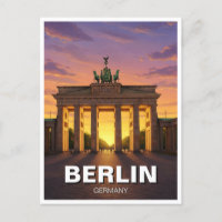 Berlin Allemagne Porte de Brandebourg coucher de s